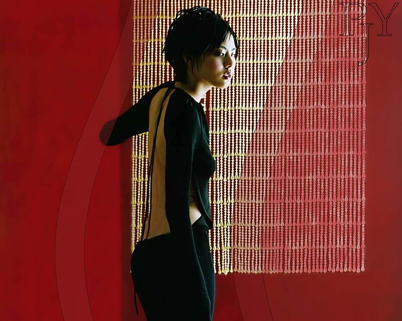 Woman in Black Outfit — Red, Dramatic, Photograph