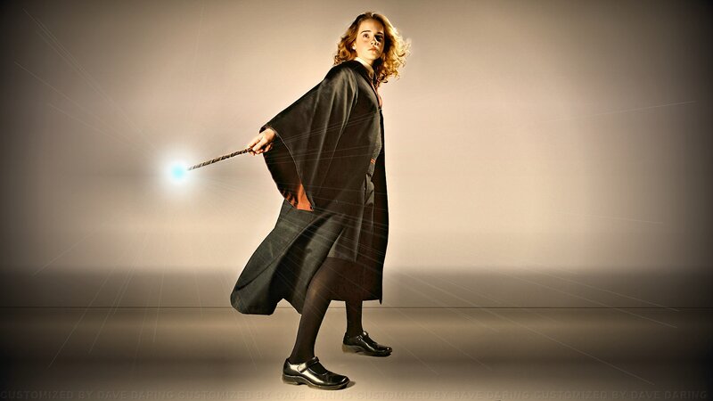 Woman in Black Robe — Dramatic, Photograph, Wand