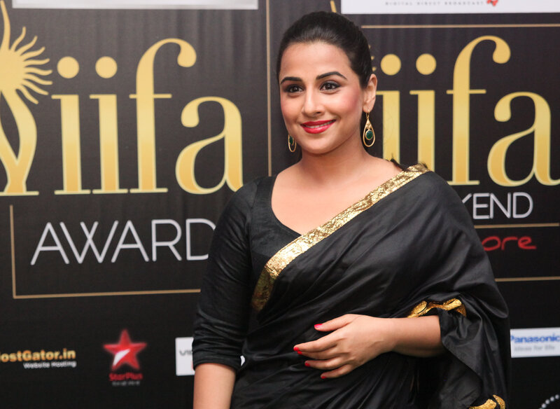 Woman in Black Sari — Formal