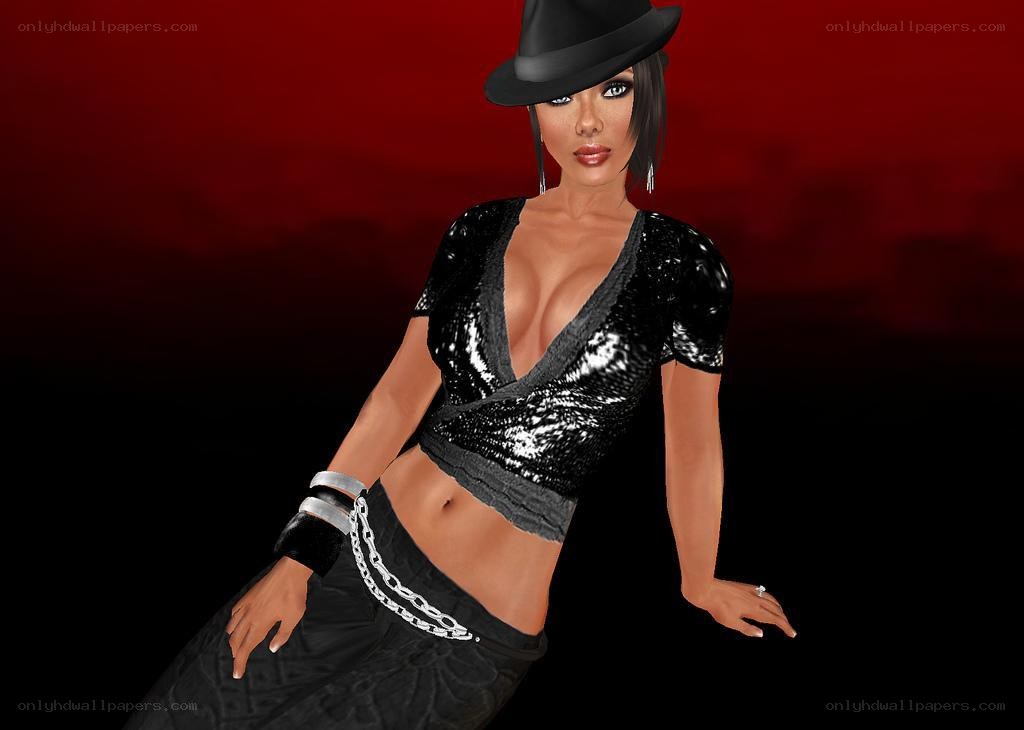 woman in black sequin top