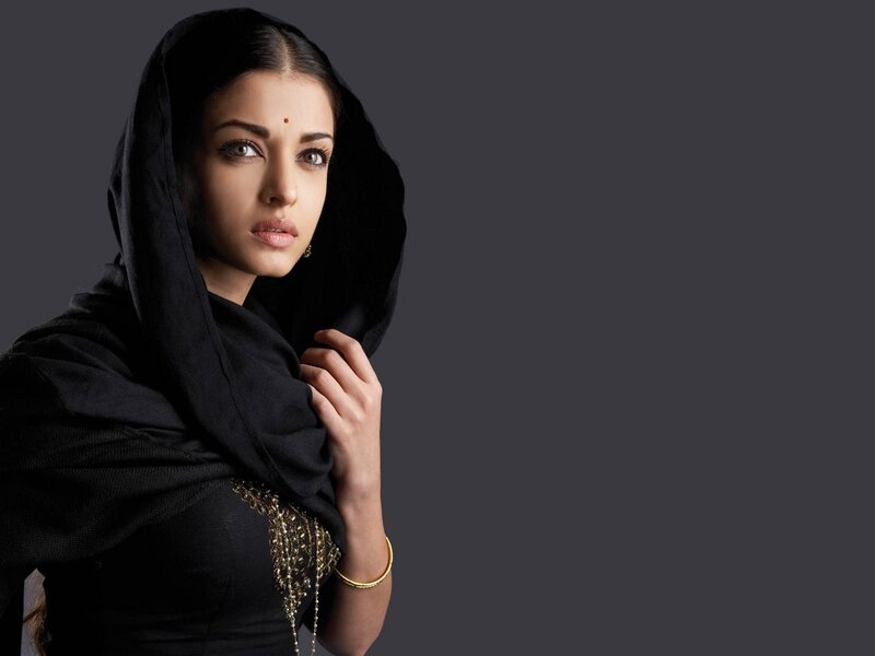 woman in black shawl