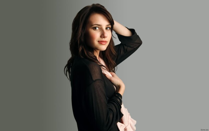 woman in black sheer top