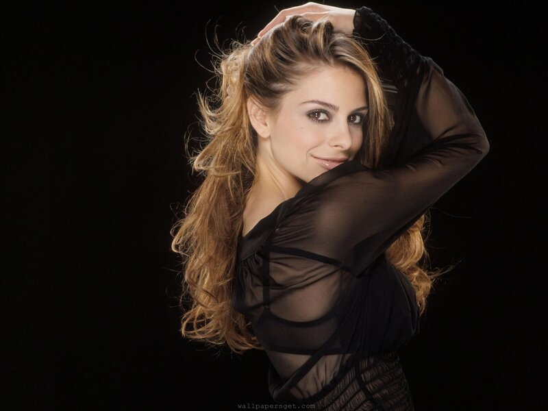 woman in black sheer top