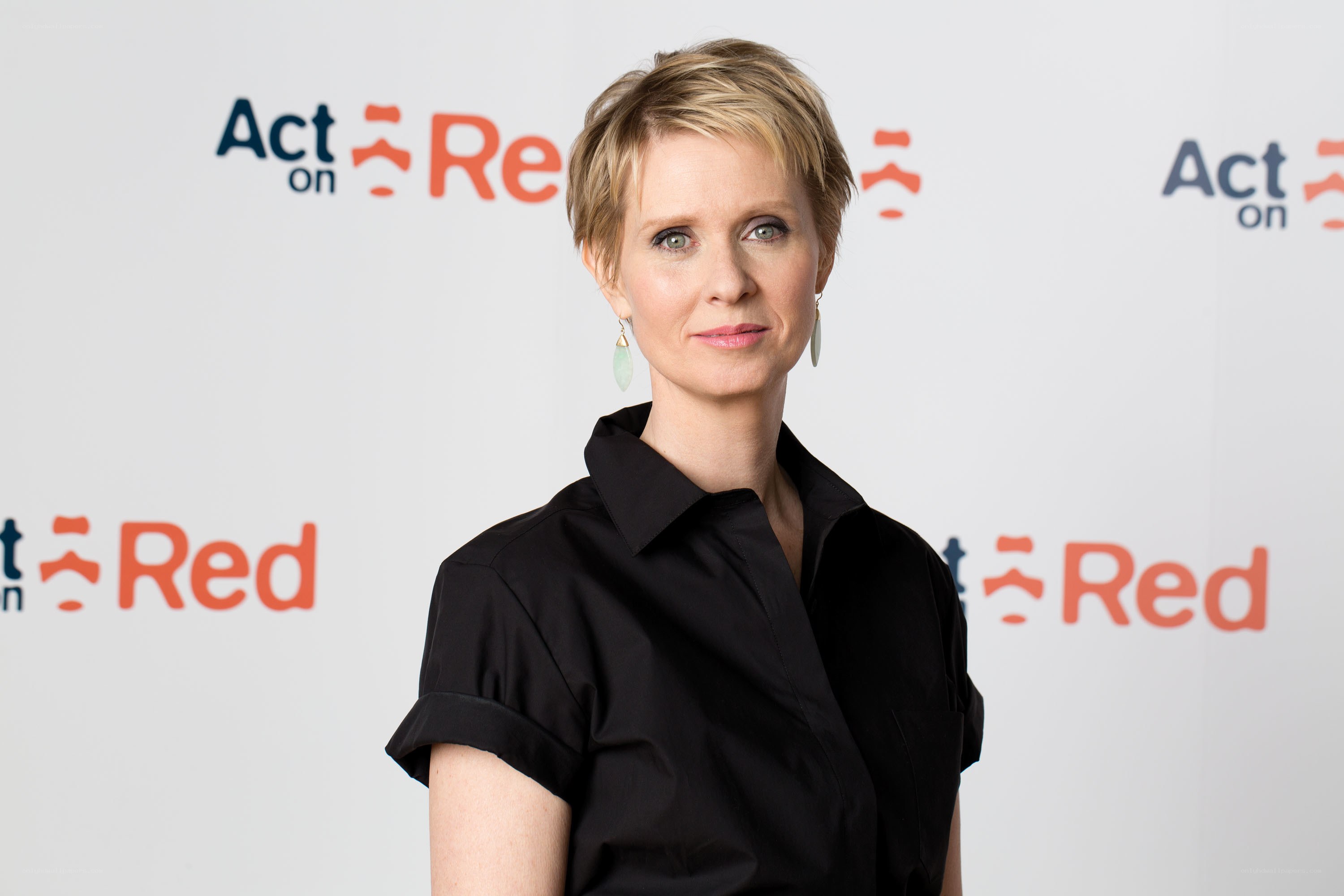 woman in black shirt at event