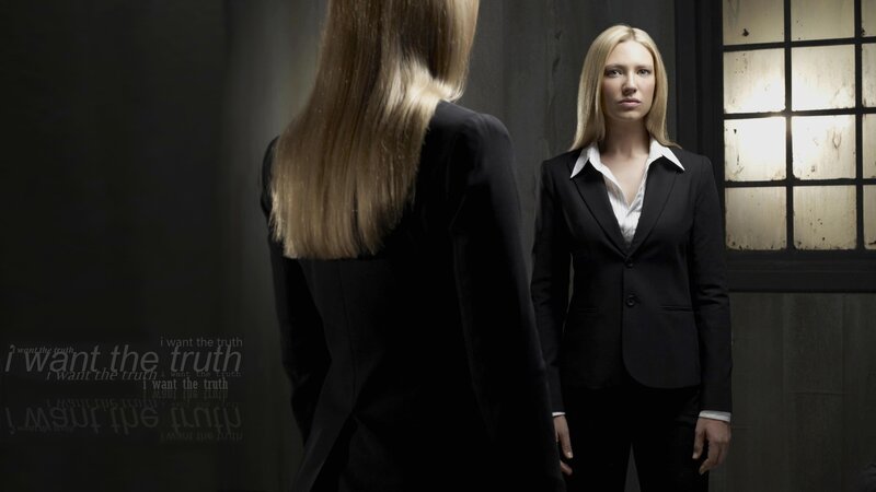 woman in black suit