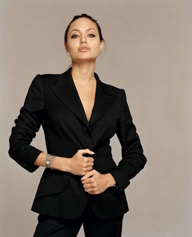 woman in black suit