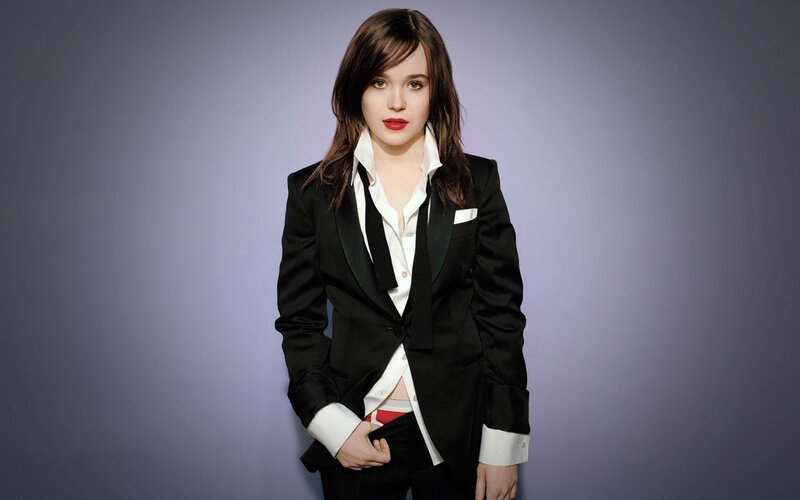 woman in black suit