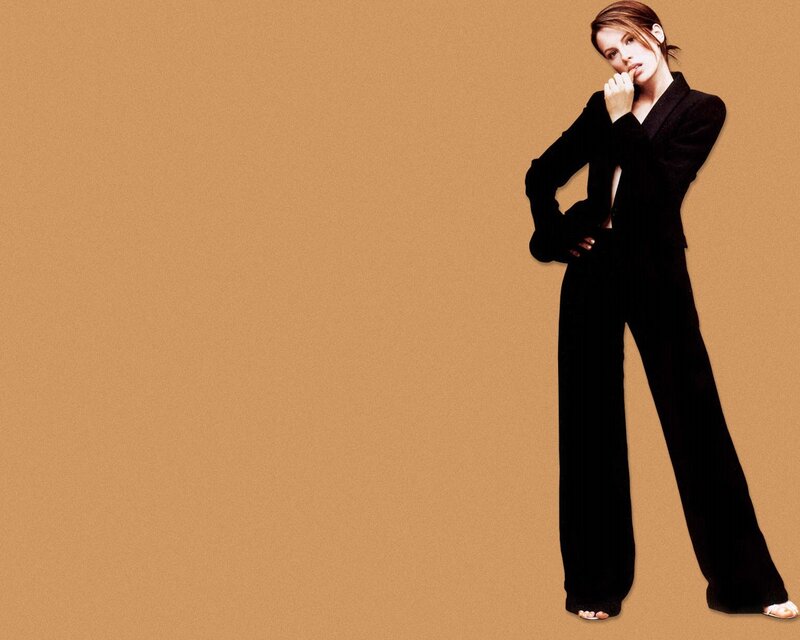 woman in black suit