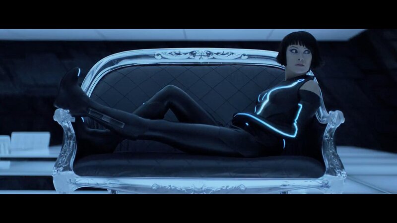 Woman in Black Suit — Blue, Dramatic, 3d Render, Sofa