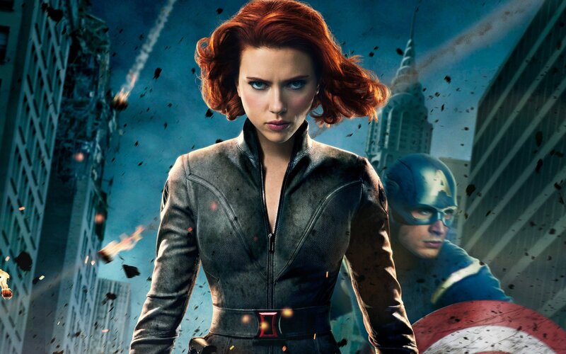 Woman in Black Suit — Blue, Dramatic, Photograph, Captain America, Buildings