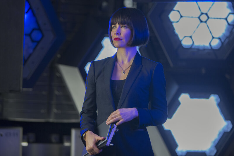 Woman in Black Suit — Blue, Dramatic, Photograph, Folder
