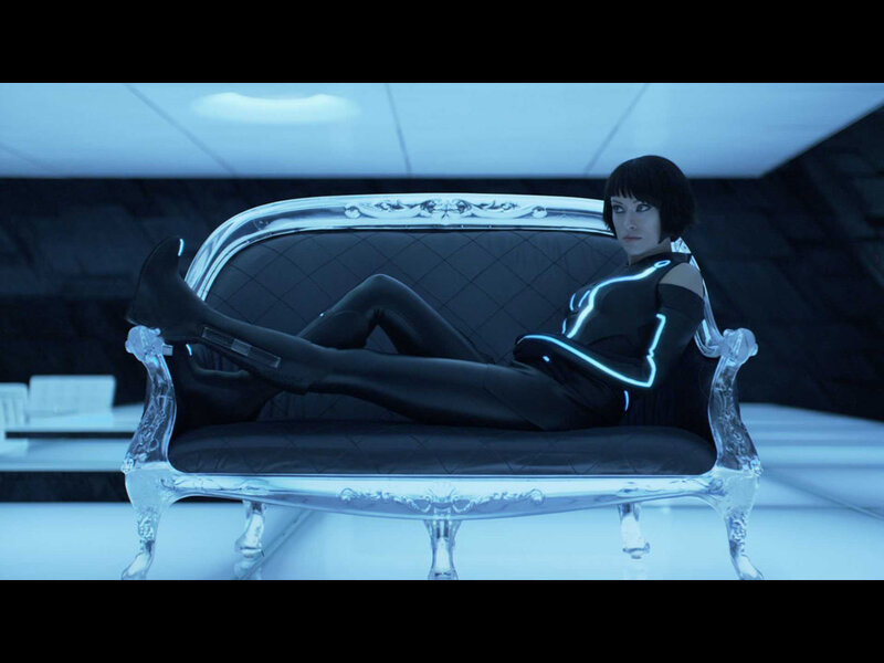 Woman in Black Suit — Blue, Dramatic