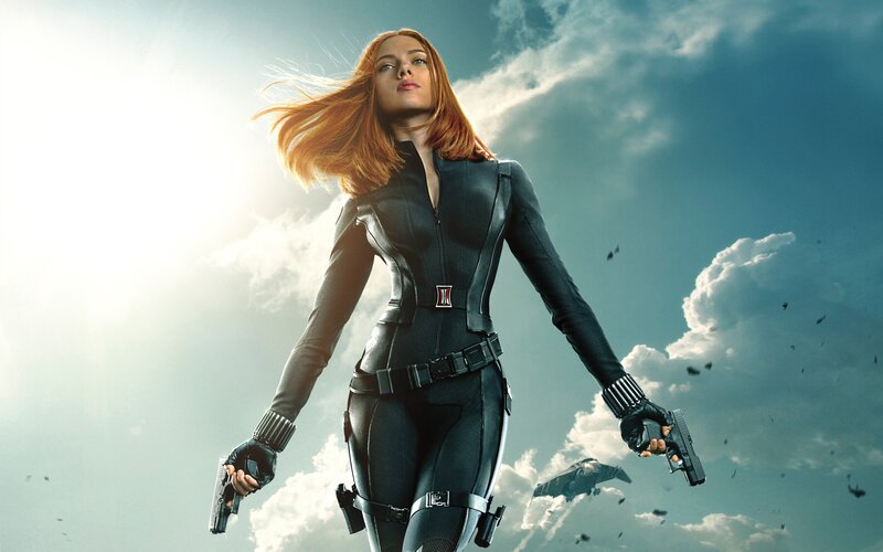 Woman in Black Suit — Dramatic, Afternoon, Photograph, Guns