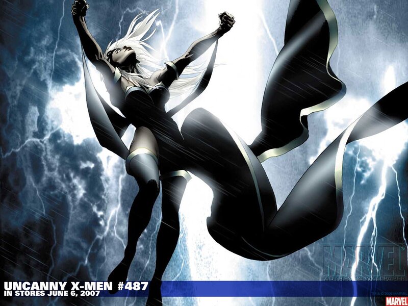 Woman in Black Suit — Dramatic, Comic, Lightning