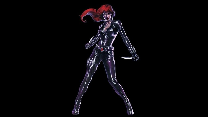 Woman in Black Suit — Dramatic, Digital Art, Red Hair