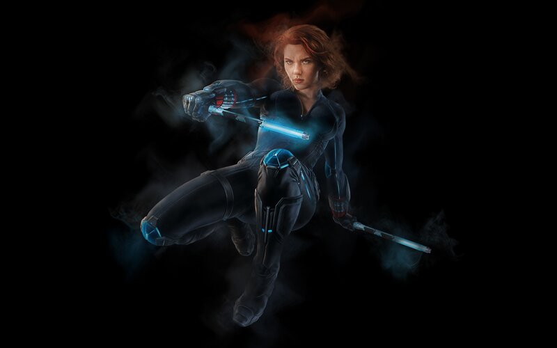 Woman in Black Suit — Dramatic, Night, Digital Art, Weapons