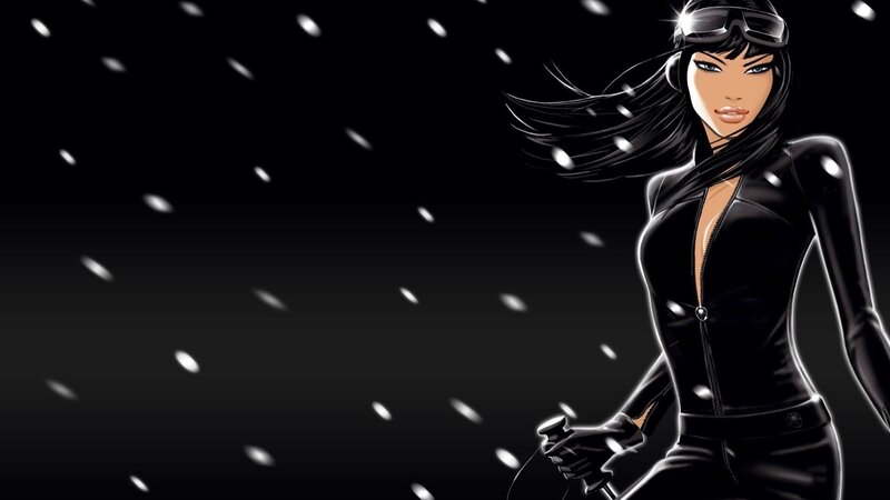 Woman in Black Suit — Dramatic, Night, Manga
