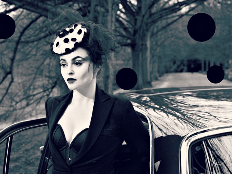 Woman in Black Suit — Dramatic, Photograph, Car, Hat