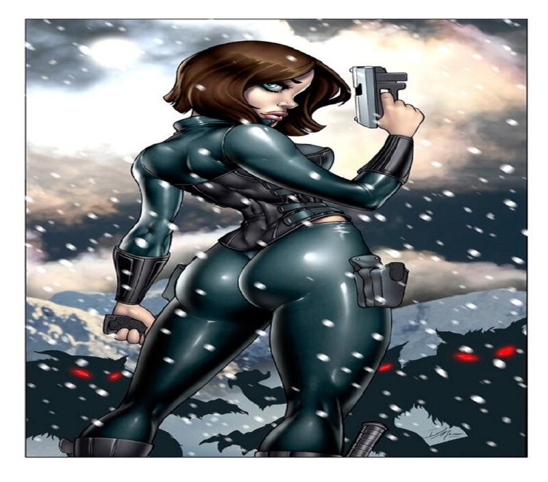 Woman in Black Suit — Dramatic, Winter, Comic