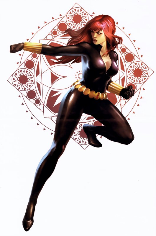 Woman in Black Suit — Dynamic, Comic