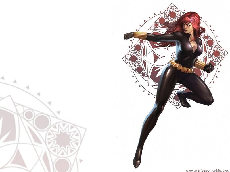 Woman in Black Suit — Dynamic, Digital Art, Red Hair