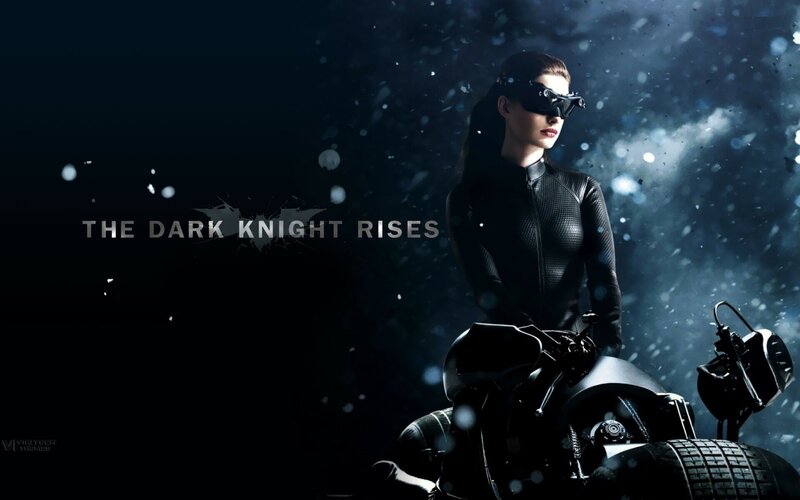 Woman in Black Suit on Motorcycle — Dramatic