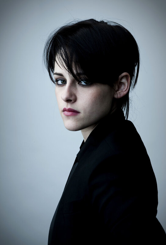 woman in black suit portrait