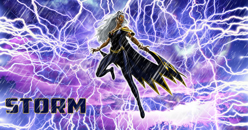 Woman in Black Suit — Purple, Dramatic, Night