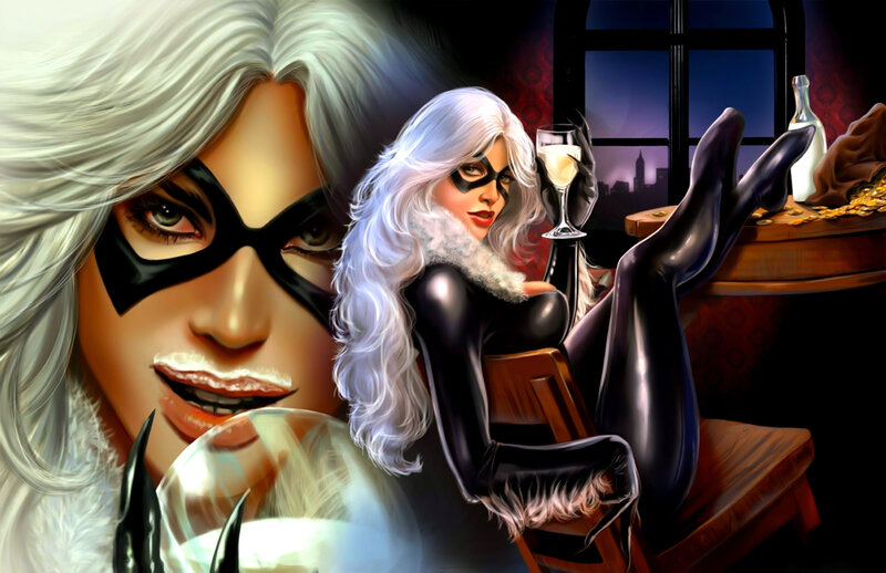 Woman in Black Suit — Seductive, Night