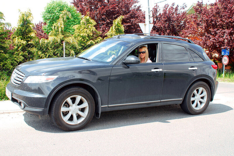 Woman in Black SUV