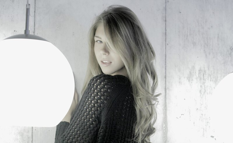 woman in black sweater