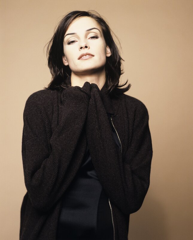 woman in black sweater