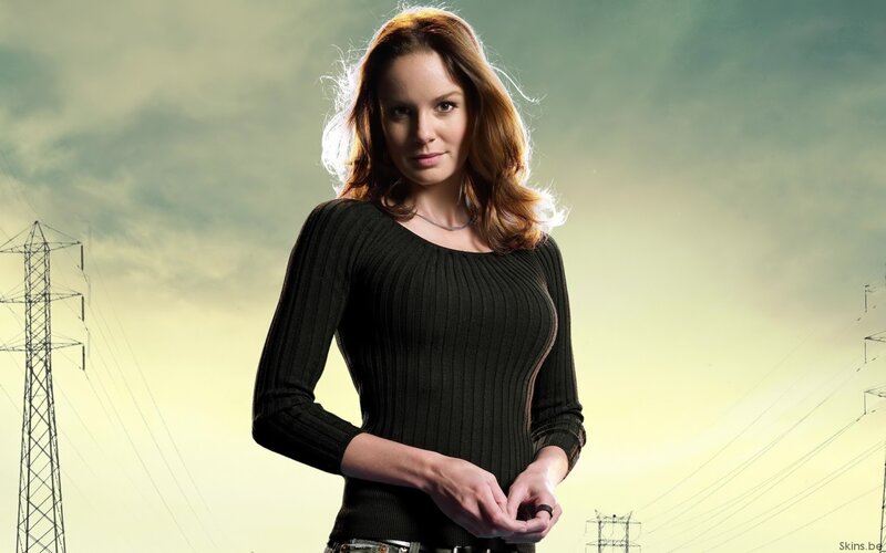 woman in black sweater