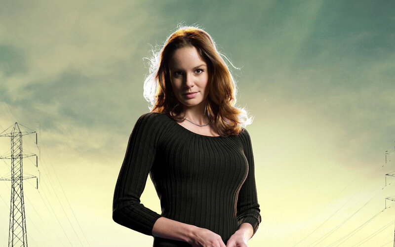 woman in black sweater