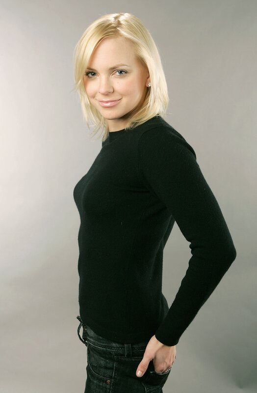 woman in black sweater