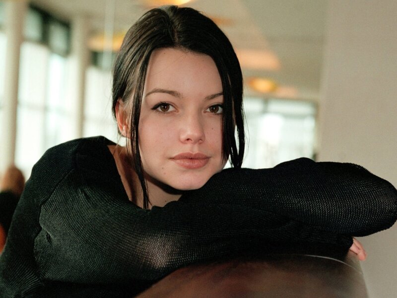 woman in black sweater