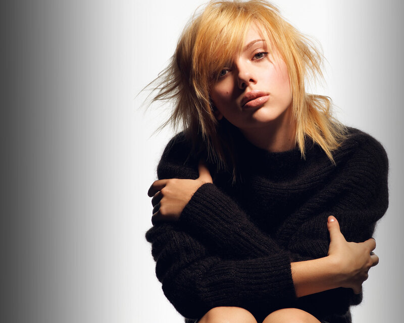 woman in black sweater