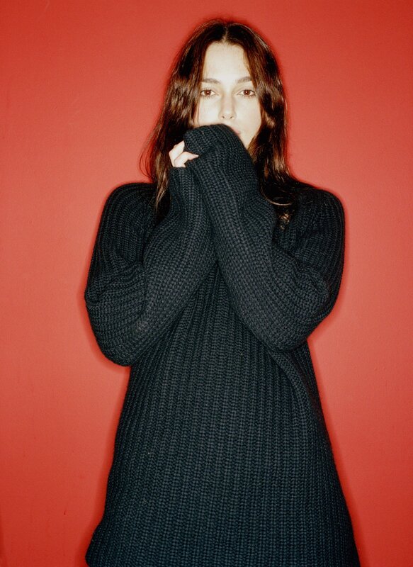 woman in black sweater