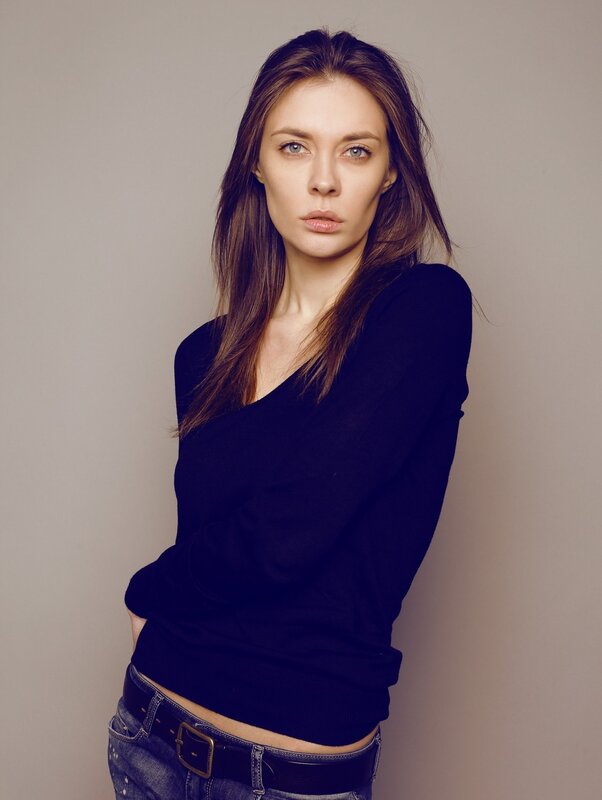 woman in black sweater