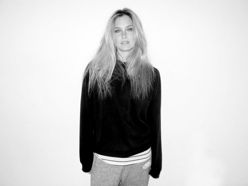 woman in black sweater
