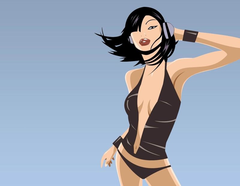 woman in black swimsuit dancing