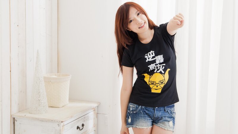 Woman in Black T-shirt — Bright
