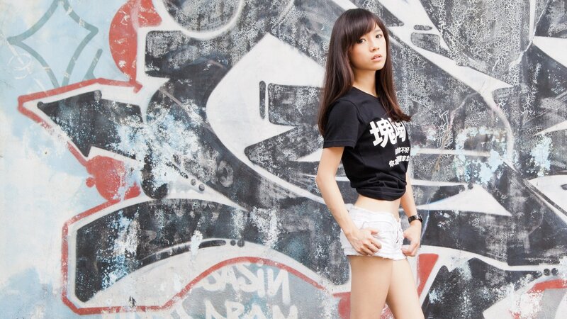 Woman in Black T-shirt — Urban
