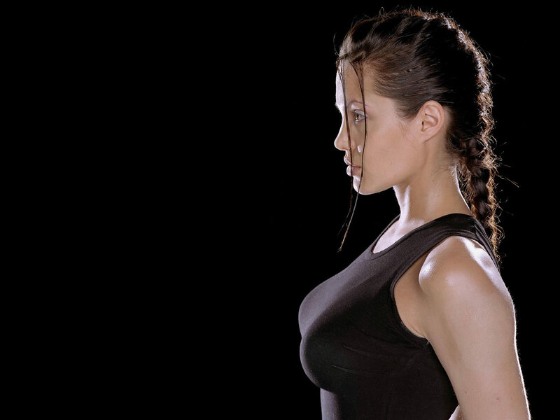 woman in black tank top