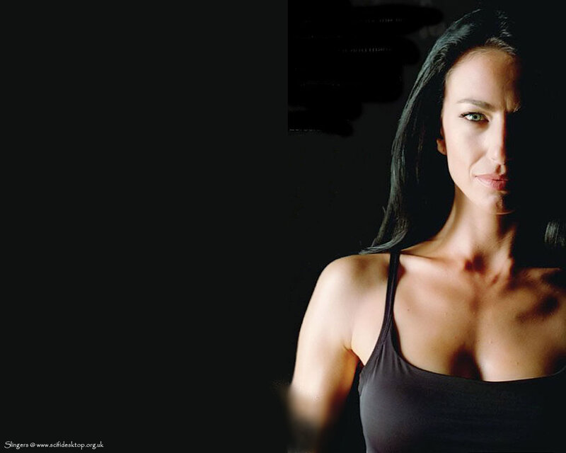 woman in black tank top