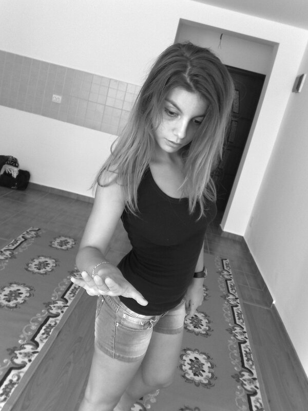 woman in black tank top