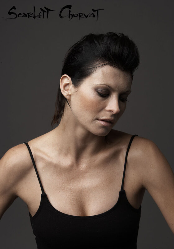 woman in black tank top
