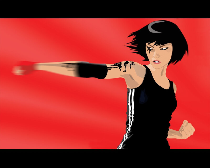 woman in black tank top punching