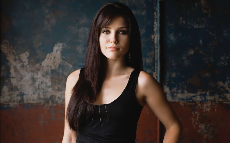 woman in black top