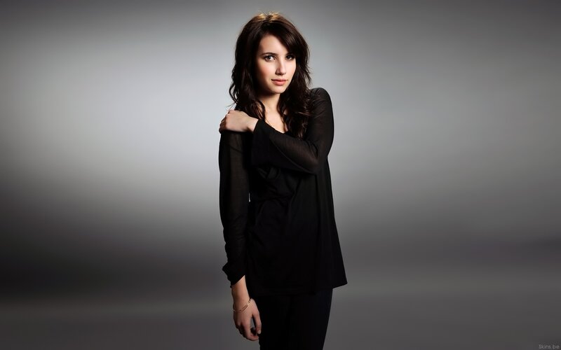 woman in black top